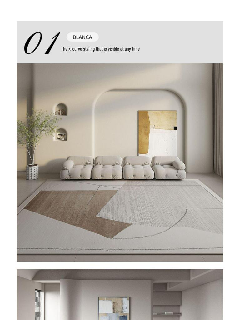 Modern Minimalist Abstract Light Luxury Rug for Living Room, Study, or Bedroom