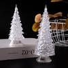 1PC Colorful Acrylic Christmas Tree with Bottom Night Light, Street Stall Ring Plastic Toy Halloween Gift