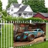 Tapisserie Voiture de Course Rouillée Vintage Hot Rod Garage Man Cave Art Mural