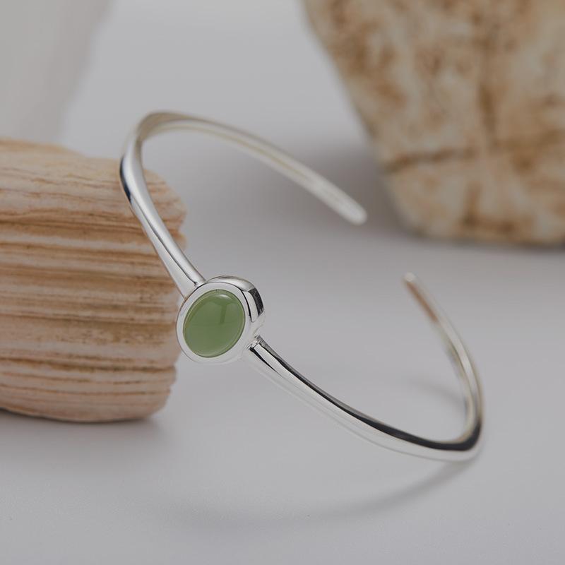 Minimalist Fashion Colored Treasure Pendant S925 Sterling Silver Inlaid With Natural Jasper Kyanite Tiger Eye White Shell Necklace Women'S