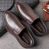 Leather for Men Dress Slip On Plus Size Office Formal Male Wedding Party Casual Business Oxfords for Adult Men