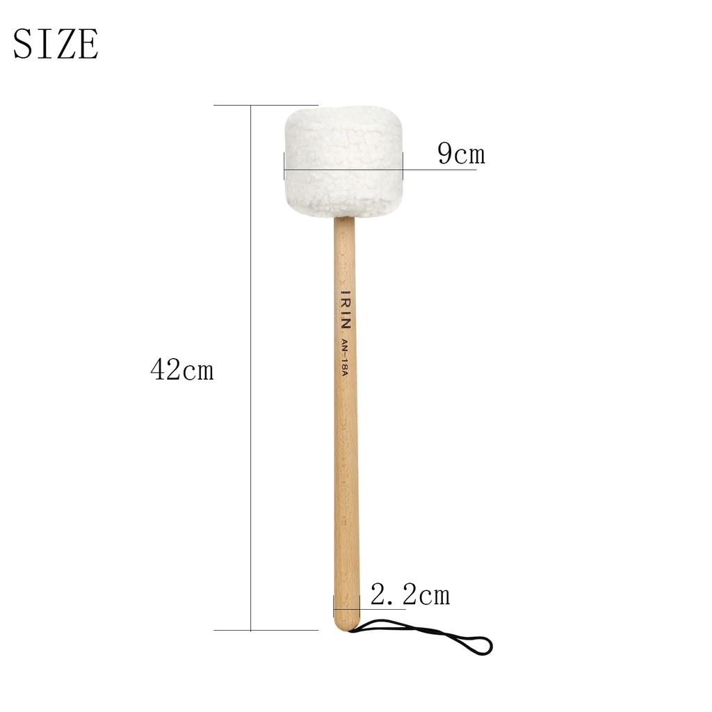 Professional Songbo Hammer Beech Plush Mallet Sound Therapy Gong Hammer Lamb Plush Head Beech Wood Handle Percussion Accessories