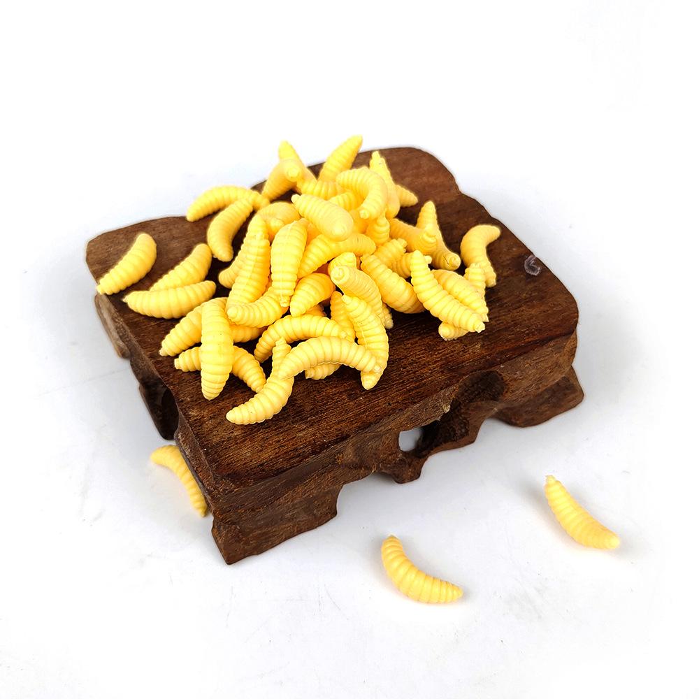 

Мягкая приманка: 2 см, 0,4 г Имитация мучного червя, Искусственная приманка, Бестселлер 50 pieces