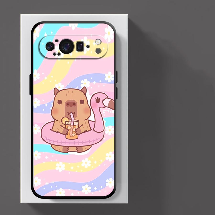 Case for Google Pixel 10A 6a 7a 8a 10 9 Pro XL 6 7 8 Pro 9a Funda Phone Cover Colorful Capybara (3)