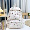 Damen Rucksack mit Punktmuster Campus Klein Floral Studenten Schultasche Leichtgewichtiger Reiserucksack