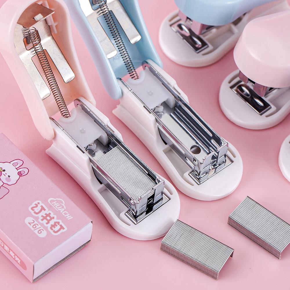 Effort-Saving Cartoon Stapler: Cute Mini Portable Stationery for Students