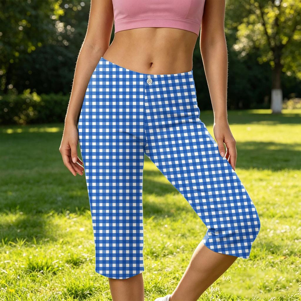 Women's Fashion Printed Pocket High-Waisted Sports Yoga Casual Pants