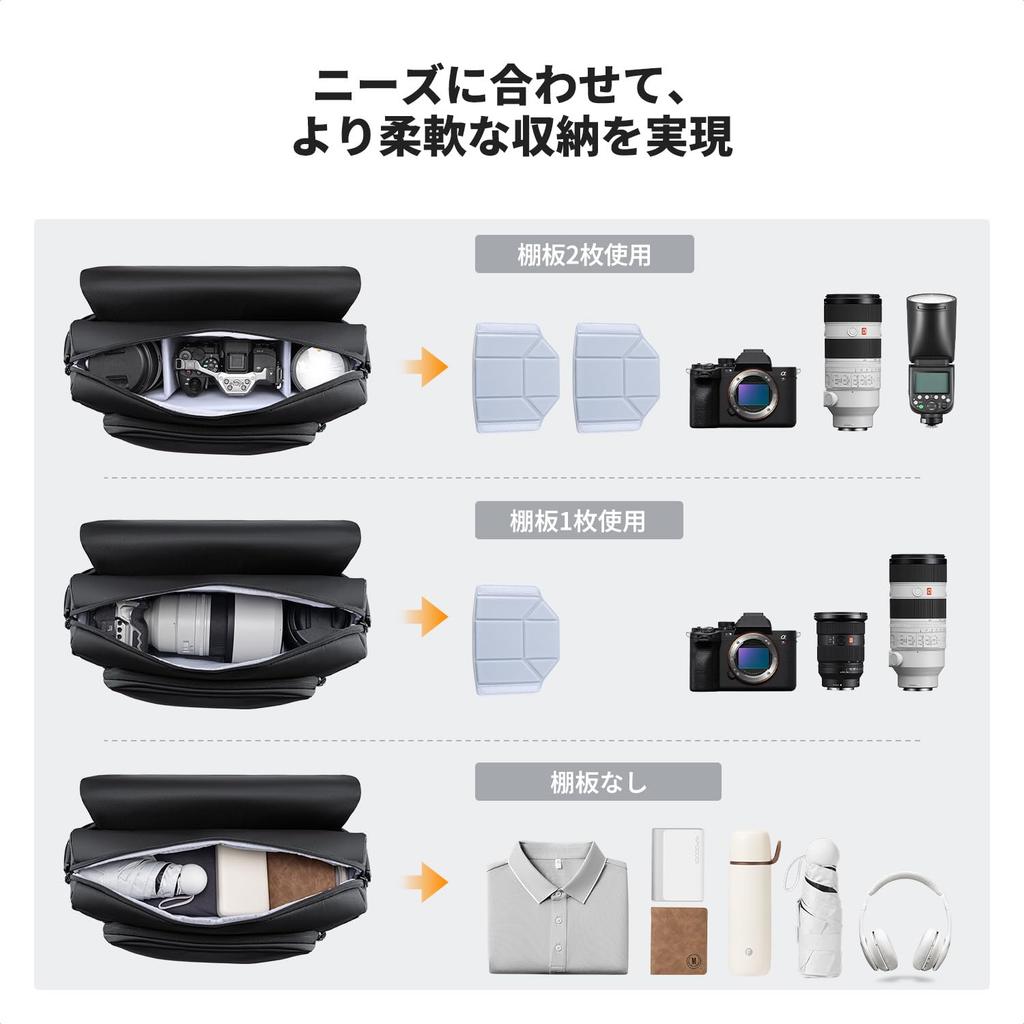 CONCEPT Camera 12L Large Capacity Sling Stylish Camera Shoulder DSLR Camera Adjustable Accessory Camera Camera Storage Photography Bag K&F Bag, Bag,