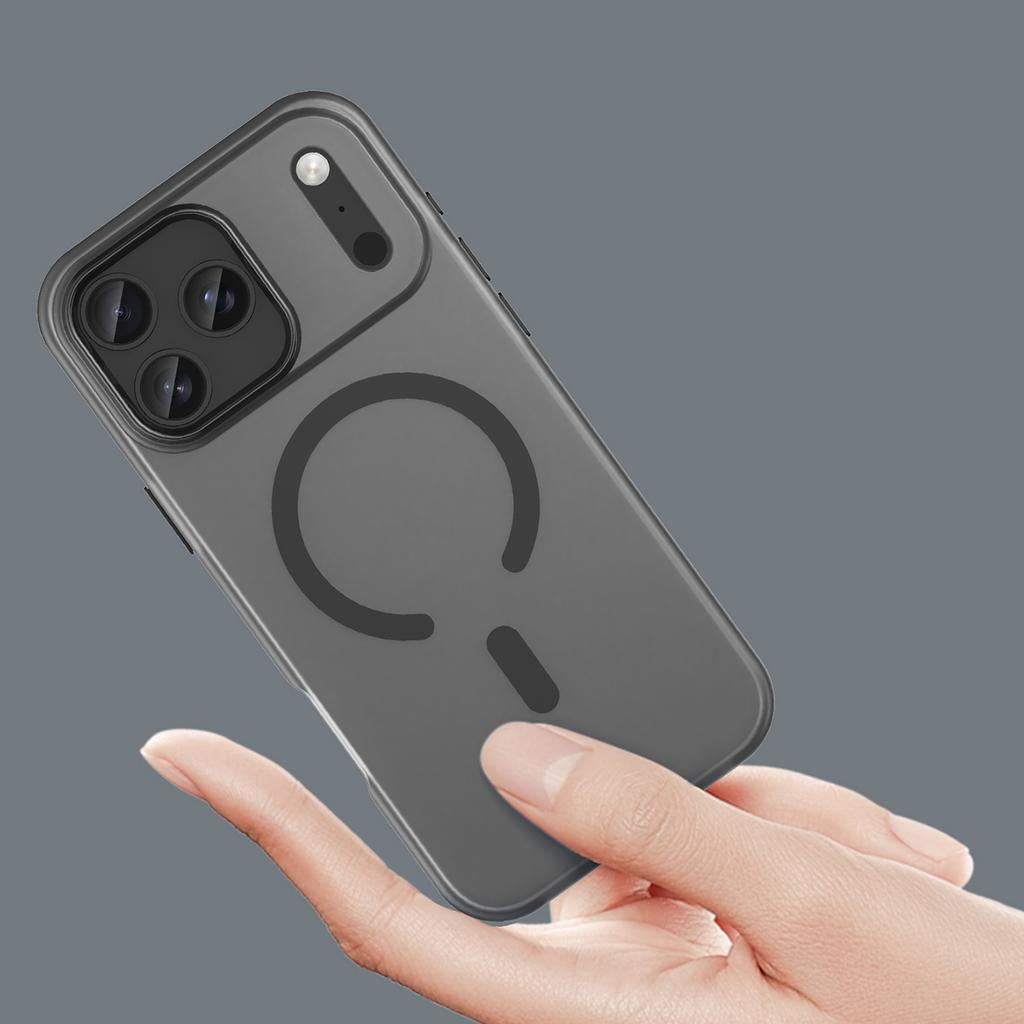 Etui Case Na iPhone 17 Pro Max Magnetic Abrasive MagSafe - Matowe Czarne