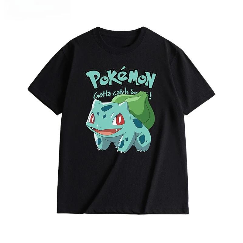 Urban Pulse Clothing Pokemon 2026 Zomer Heren Katoenen T - Shirt Streetwear Vintage Charizard Print Oversized Casual Dagelijkse Kleding Anime Fans Cadeau S zwart