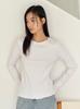 Polhaem Women'S) Pleated Rib Long Sleeve Tee_Phf2Ts2410