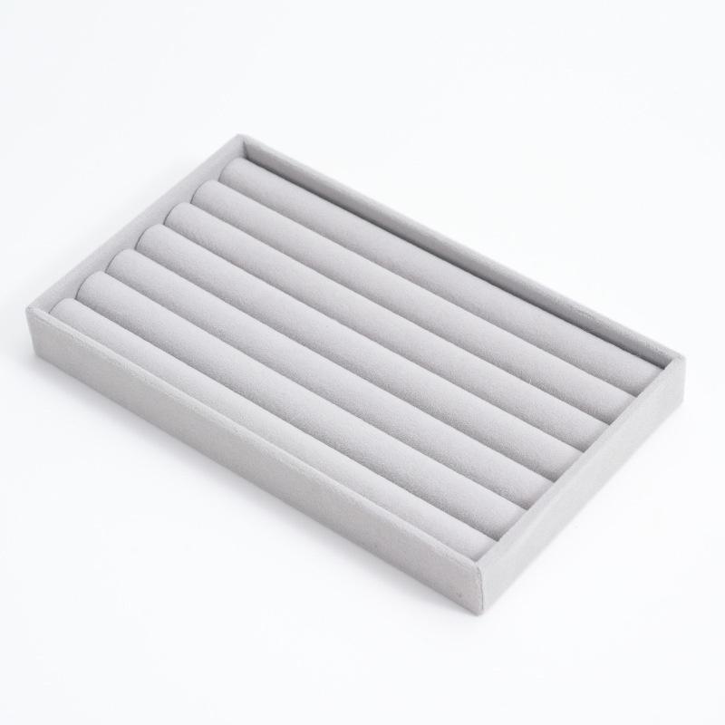 Sametová šperkovnice Náušnice Náhrdelník Prsten Náramek Stojan na vystavení šperků Zlatý podnos na šperky