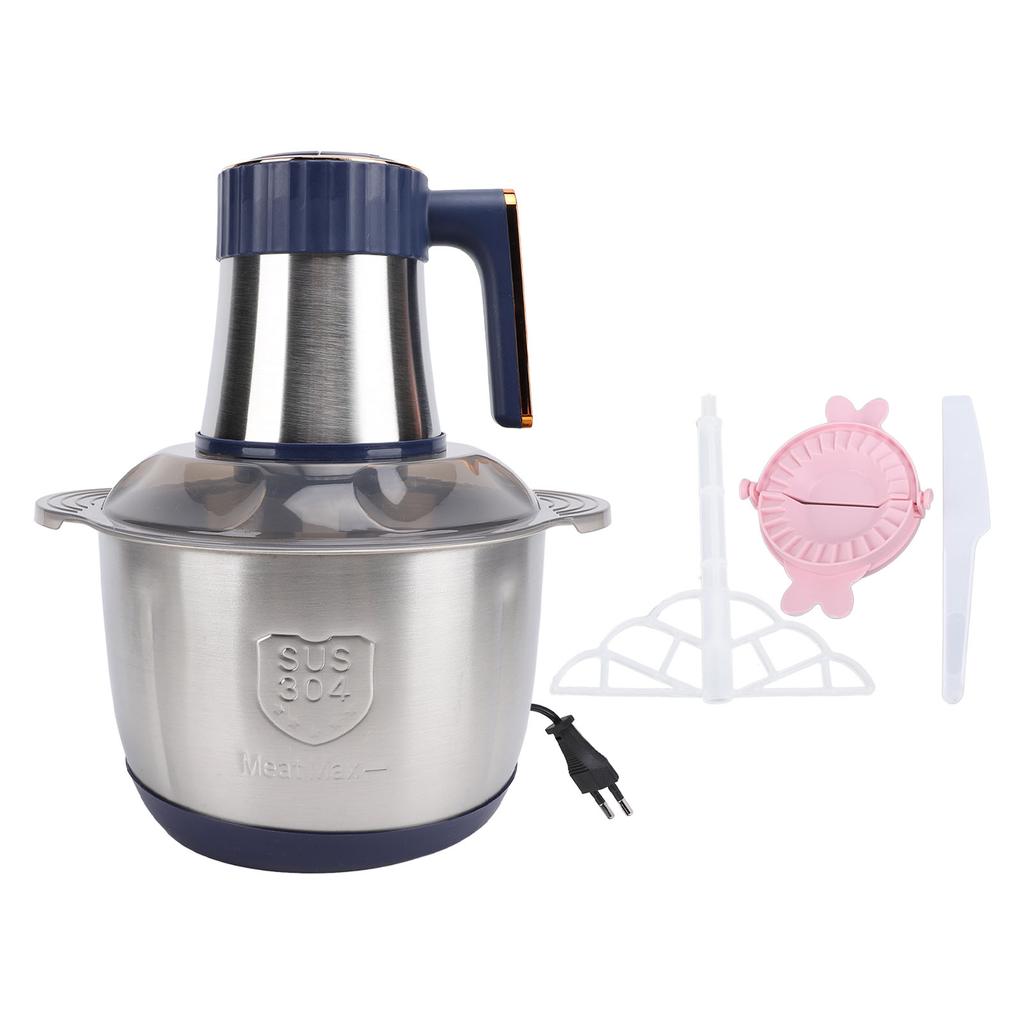 Food Chopper Electric Meat Grinder with 5L Stainless Steel Bowl 500W Copper Motor for Kitchen Meat