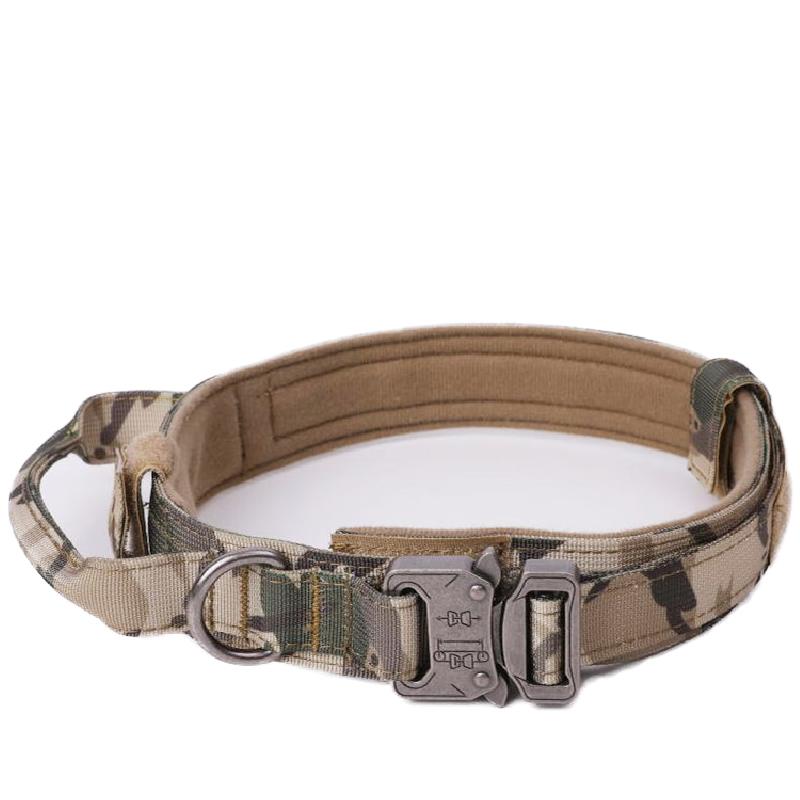 Hundehalsband- und Leinen-Set aus Nylon, strapazierfähiges Hundehalsband, reflektierende Leine, taktisches Trainingshalsband für Haustiere, Leinen-Set für große Hunde