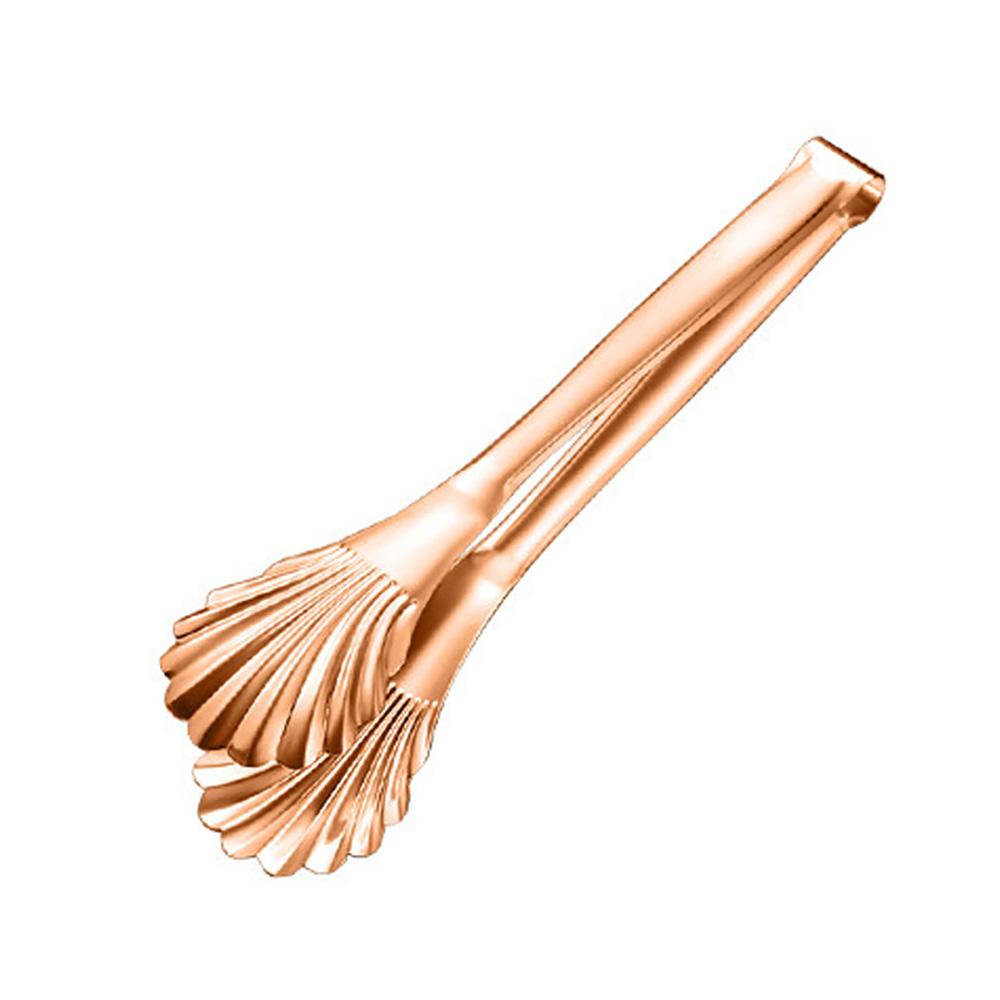 Stainless Steel Kitchen Shell Head Tongs Long Handle Steak Clamp Cake Food Clip Cooking Utensils