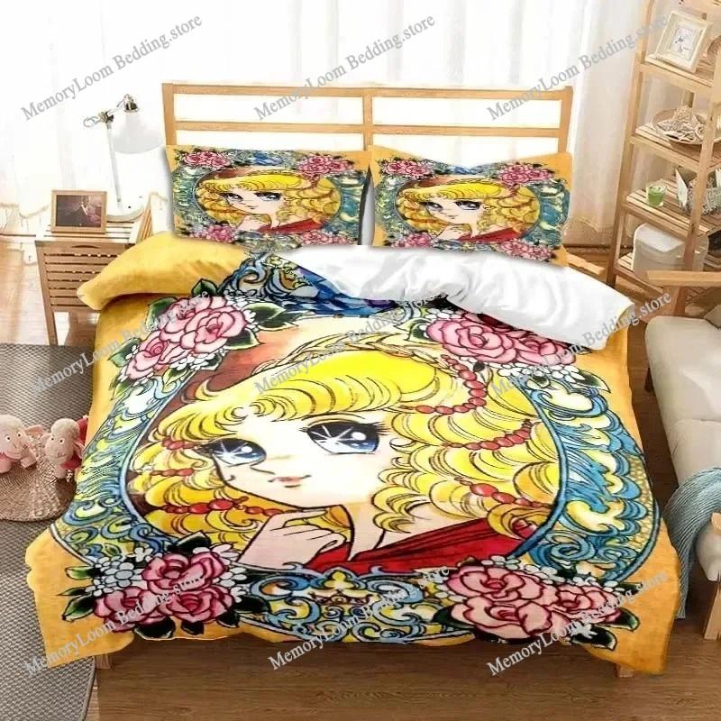 Anime Character Cute Manga Candy Candy Bedding Set Full/Queen/King Size Duvet Cover Pillowcase Kids Adult Soft Home Textile Set