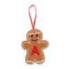 Gingerbread Man Ornaments Initial Alphabet Monogram Gingerbread Hanging Ornament Family Name Letter Xmas Tree Decor