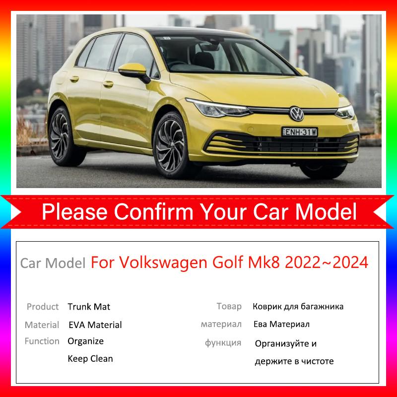 Car Trunk Mat For Volkswagen VW Golf Mk8 2024 Anti-slip Waterproof Mat Car Trunk Mat AUTO Cargo Tray Vehicle Supplies