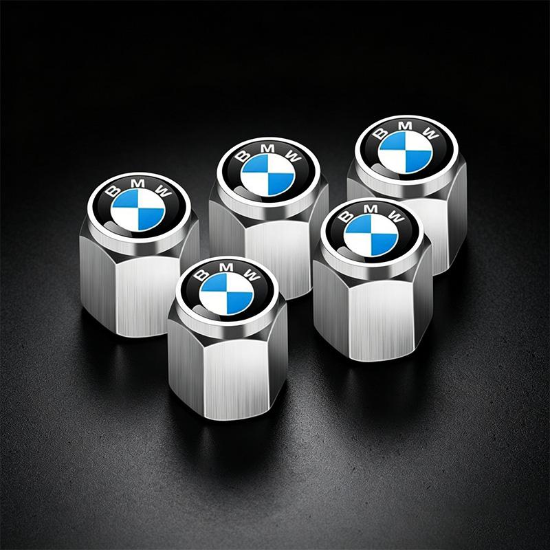 For BMW M 50th Anniversary G82 G60 E46 G12 E83 G11 F39 E39 E60 F30 5Pcs Aluminum Car Wheel Tire Valve Cap Dust Cover Accessories CD6