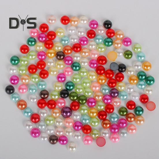 5600 Pcs Half Round Faux Pearls Flat Back Beads Bulk with Storage Box Assorted Sizes Fake Pearl Beads for Crafting DIY Nail Art Phone Decoration