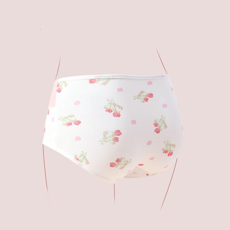 4 Teile/satz Hohe Taille Baumwolle Höschen Frauen Body Shaper Unterwäsche Atmungs Nette Drucken Mädchen Briefs Weiche Panty Weibliche Dessous