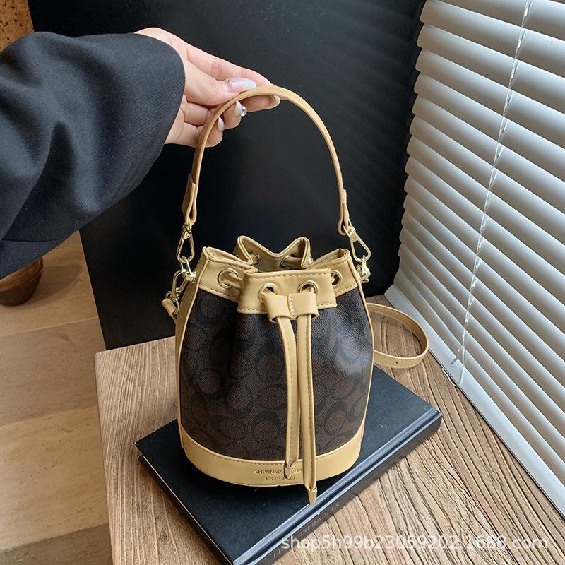 Hot Sale New Fashion Bucket Bag Portable One Shoulder Oblique Cross Women's Bag