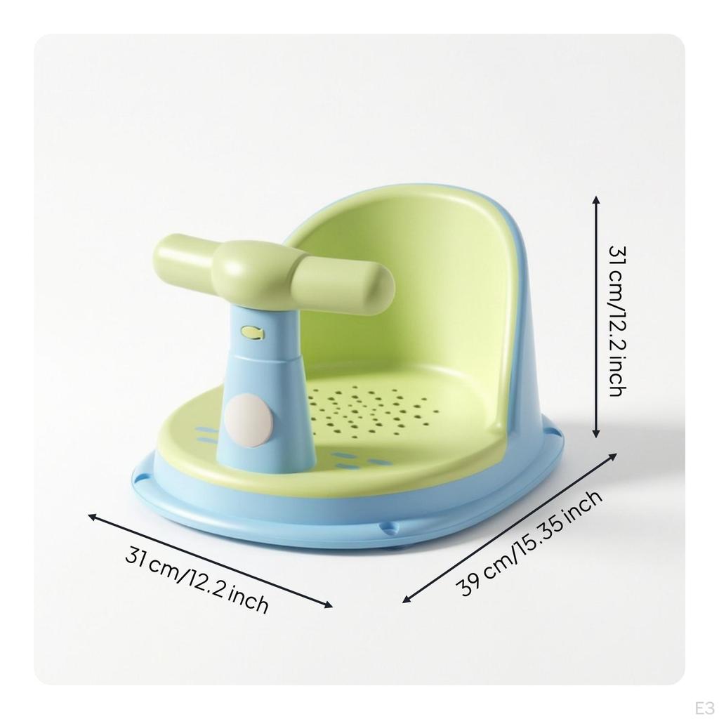 Baby Badzitje Afvoergaatjes Stoel Ergonomisch voor Baby's, Jonge Kinderen, Badkuip