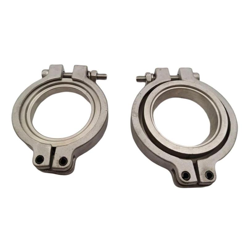 2Pcs 1.73  44mm V Band Flang Clamp Set for MVR 44mm Wastegate Inlet Tial Kit