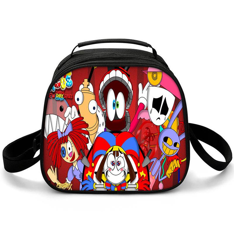 Magic Digital Circus Lunch Bag Student Ice Bag Children'S Meal Box Bag Handheld Shoulder Bag Cartoon Meal Bag