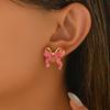 ins Hot Sale Women's Jewelry Bow Drip Oil Design Earrings Versatile Premium Stud Earrings Women