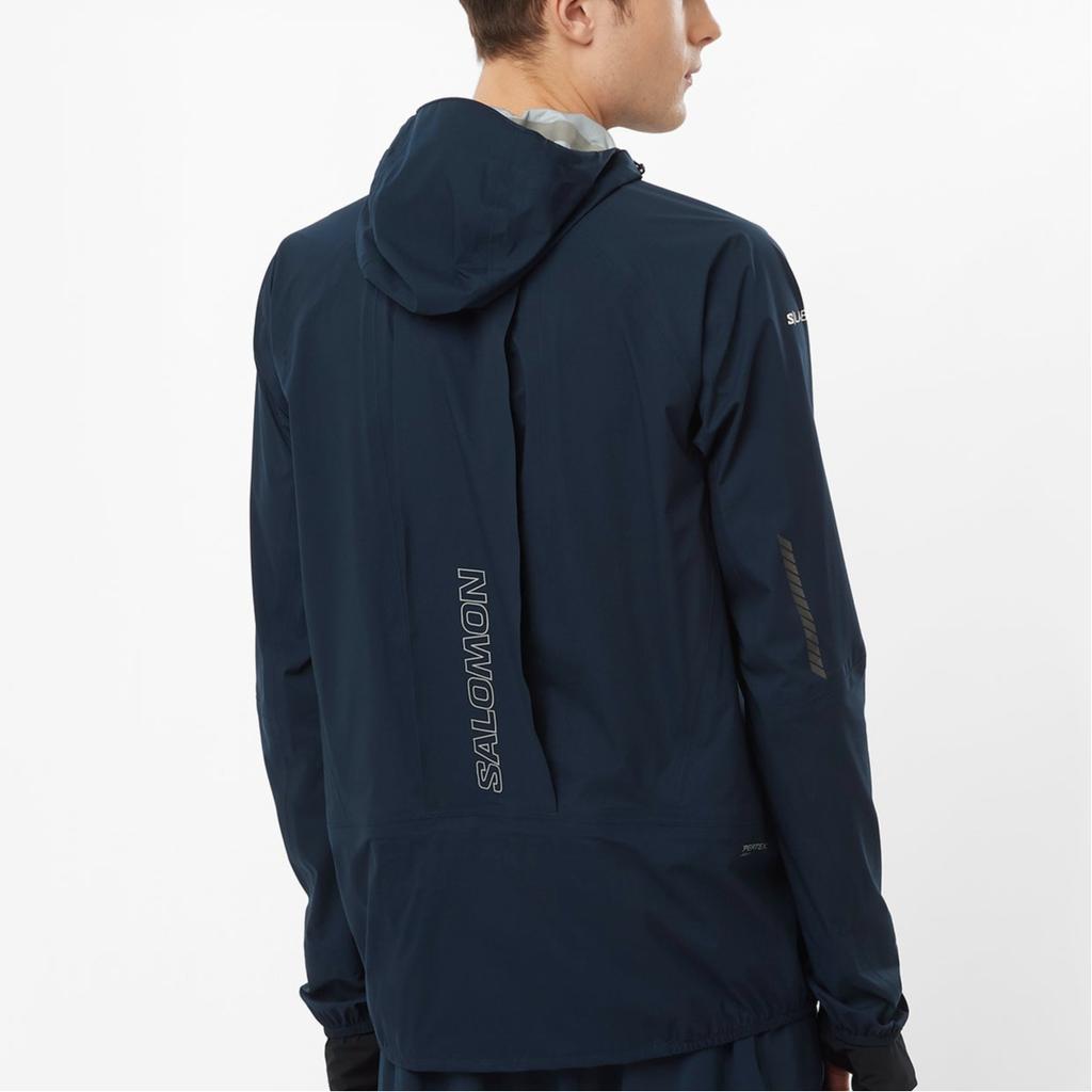 Salomon S/Lab Ultra Solid Color Breathable Waterproof Quick-Dry Hooded Long Sleeve Jacket Unisex jackets Dark-Blue LC2260600