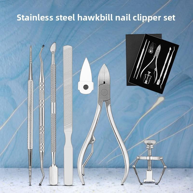 Stainless Steel Eagle Beak Pliers Travel Manicure Set With Nail File For Home Use
