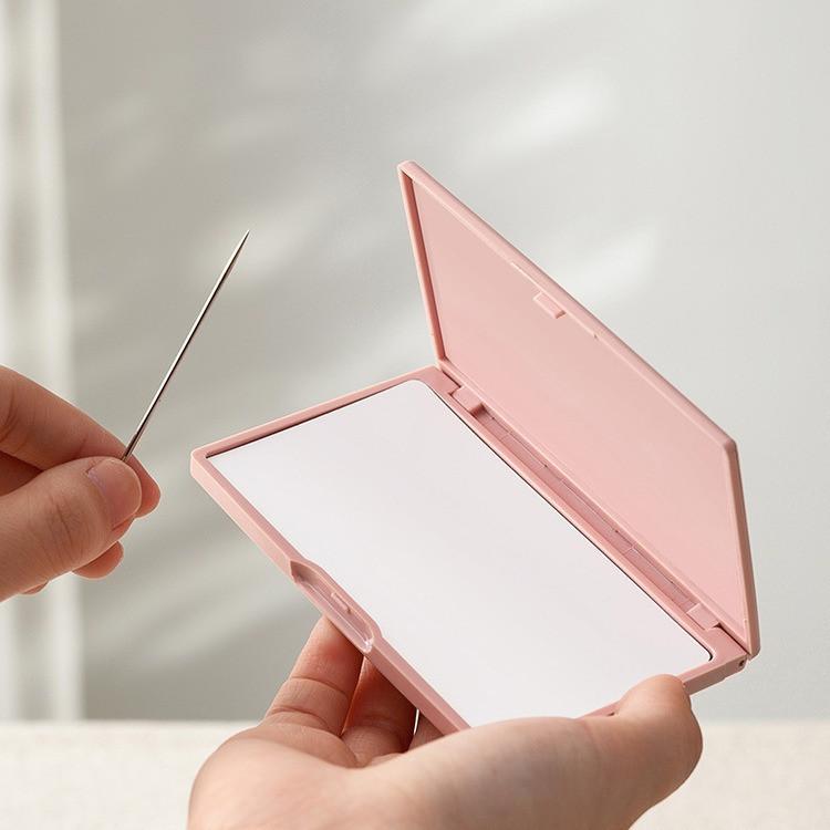 Needle Box Storage  Magnetic Hand Sewing Needles Home DIY Magnet Needle Suction Magnetic Leather Portable Tool Box