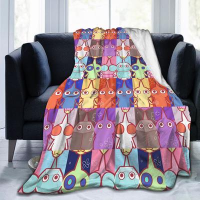 Pikmins Fleece Throw Blankets Video Game Blankets for Home Travel Super Soft Bedding Throws,