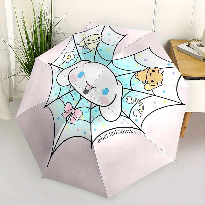 

1pc Cinnamoroll Web Art Umbrella with Plastic Handle,Suitable for All Seasons Home Travel Outdoor UmbrellaSanlio483