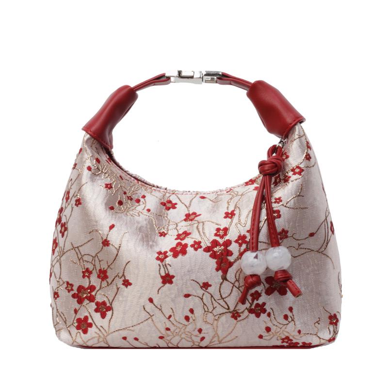 Chinese Embroidery Women's Versatile Underarm Crossbody Handbag