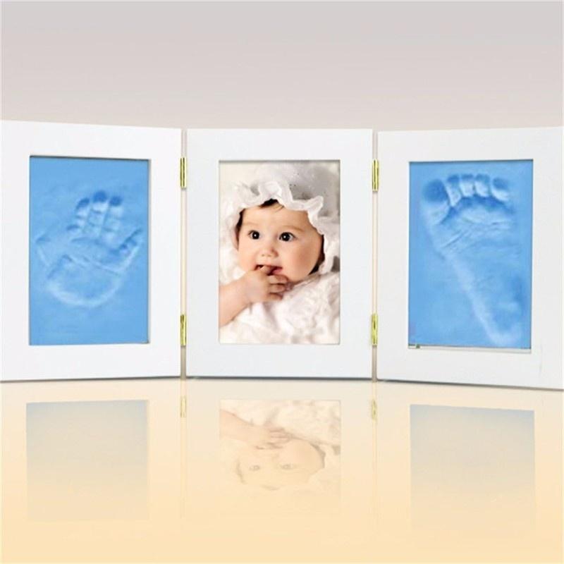 Parent-child Hand Inkpad Fingerprint Baby Care Air Hand Foot Inkpad Drying Soft Clay Baby Handprint Footprint Imprint Casting