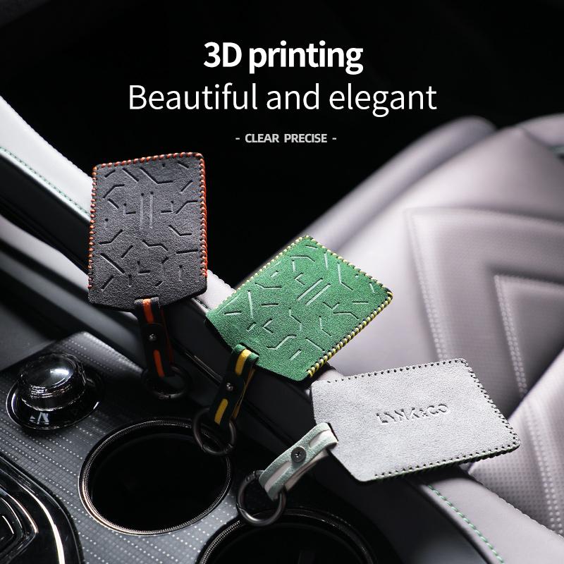 Interior Mouldings Alcantara For LYNK & CO 08 Car Key Case Suede Leather Keychain Auto Accessories Smart Remote Protector Card C