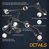 16.4FT LED Light Bar Wiring Harness Kit 300W 2Lead 16 AWG Universal LED Wiring Harness 12V 40A Relay On Off Switch Wiring Harnes