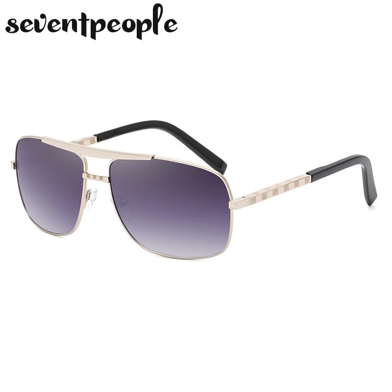 Vintage Square Sunglasses Men Luxury Brand Designer Metal Frames Sun Glasses for Male Fashion Rectangular Sunglass Gafas De Sol