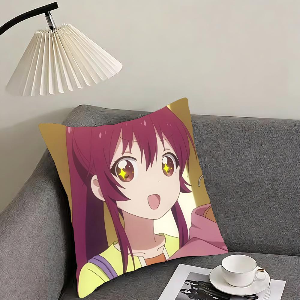 Yuru Yuri Cushion Cover Reversible Plush Pillow Cover – For Car, Sofa, Bedroom, Perfect As a Gift.