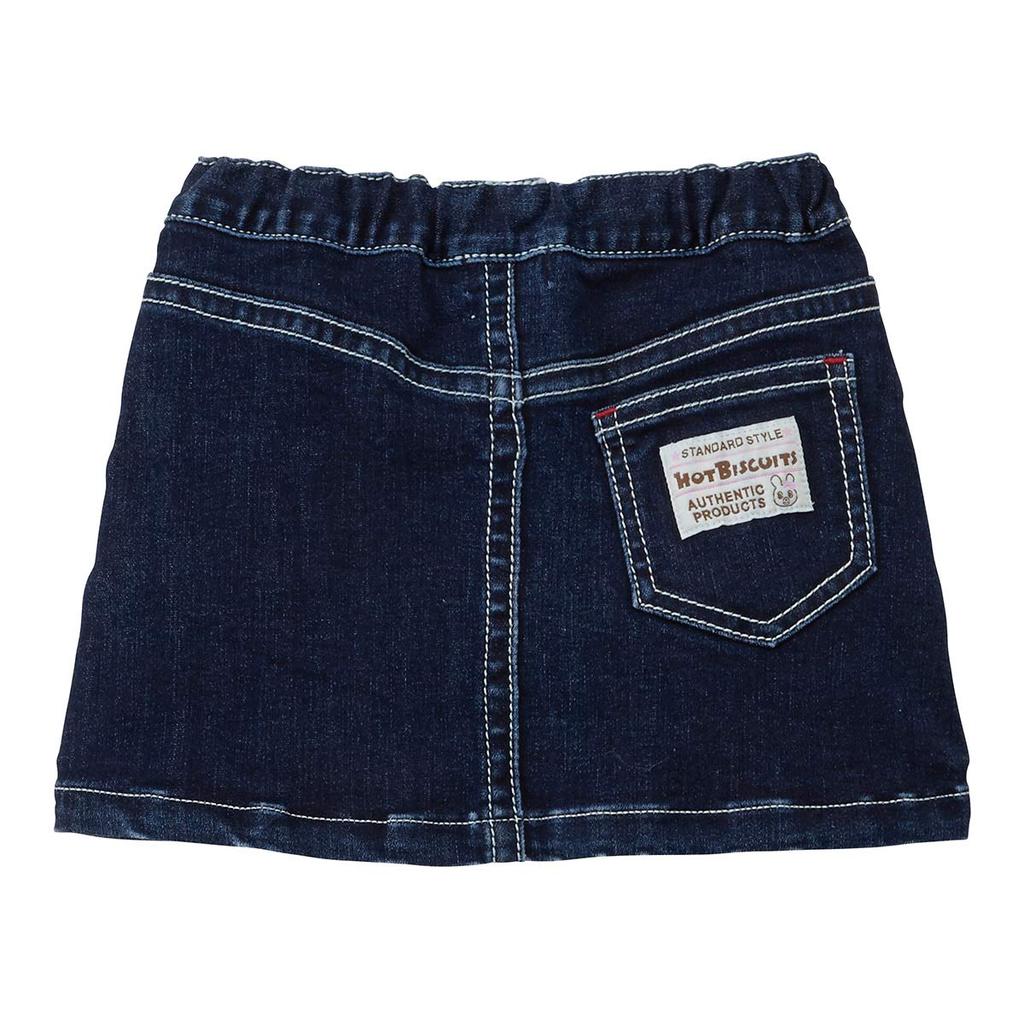 MIKIHOUSE HOT BISCUITS Denim Skirt, Indigo Blue, for Boys and Girls, Baby, Kids, Size M (100-110cm), Product Code: 71-1701-450