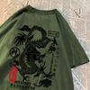 The Harajuku Dragon Funny Pattern T Shirts Men Hip Hop Tee Clothes Cotton Couple Summer Shirt Summer Cotton Loose T Shirts Women