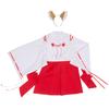 Halloween Fox Shrine Maiden Cosplay Costume for Kids and Red [Clear Stone] COSCHU! Juniors, 150cm, Girls,