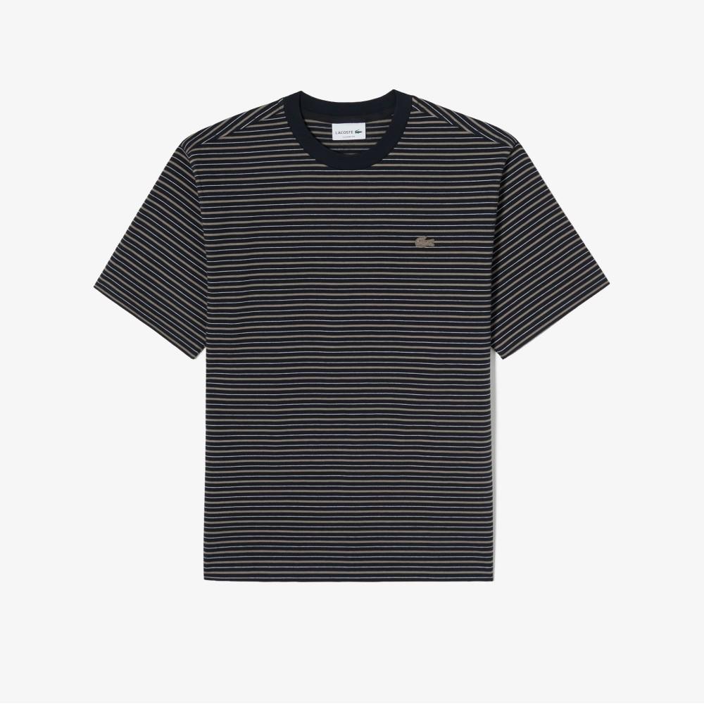 [lacoste] Men's Multi-Stripe Short-Sleeve T-Shirt TH753E-56G166