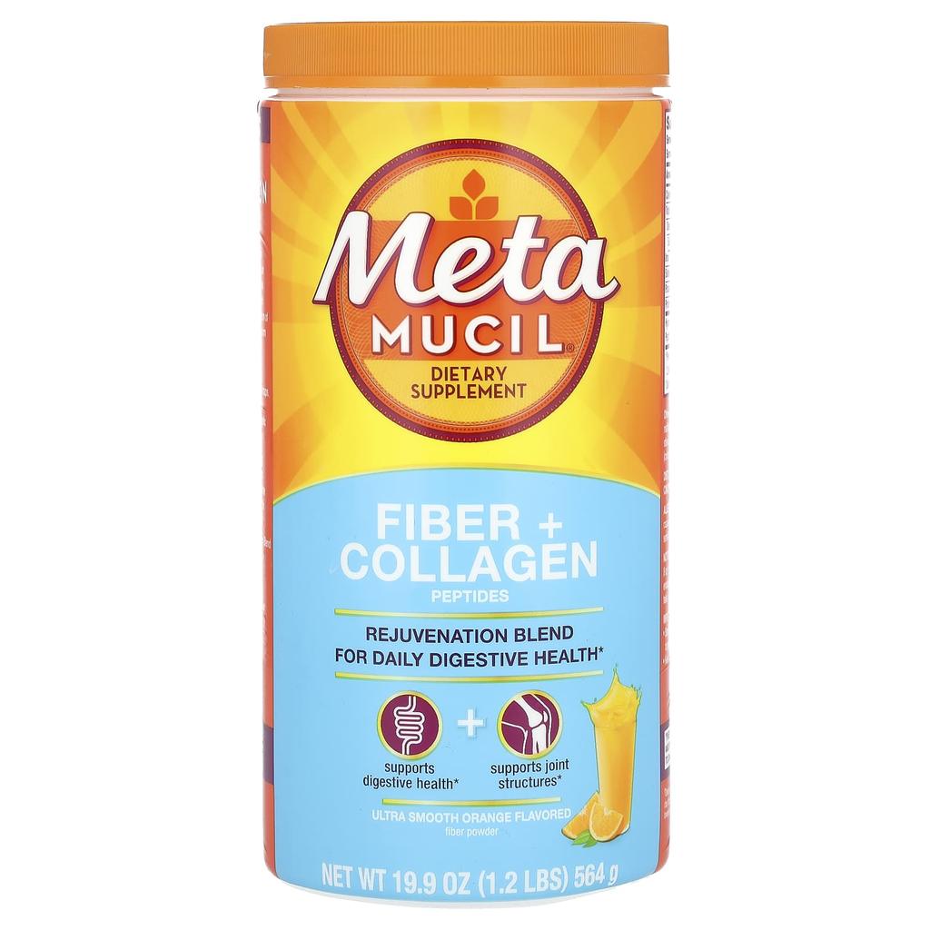 Fiber + Collagen Peptides, Ultra Smooth Orange, 564G (1.2Lb)