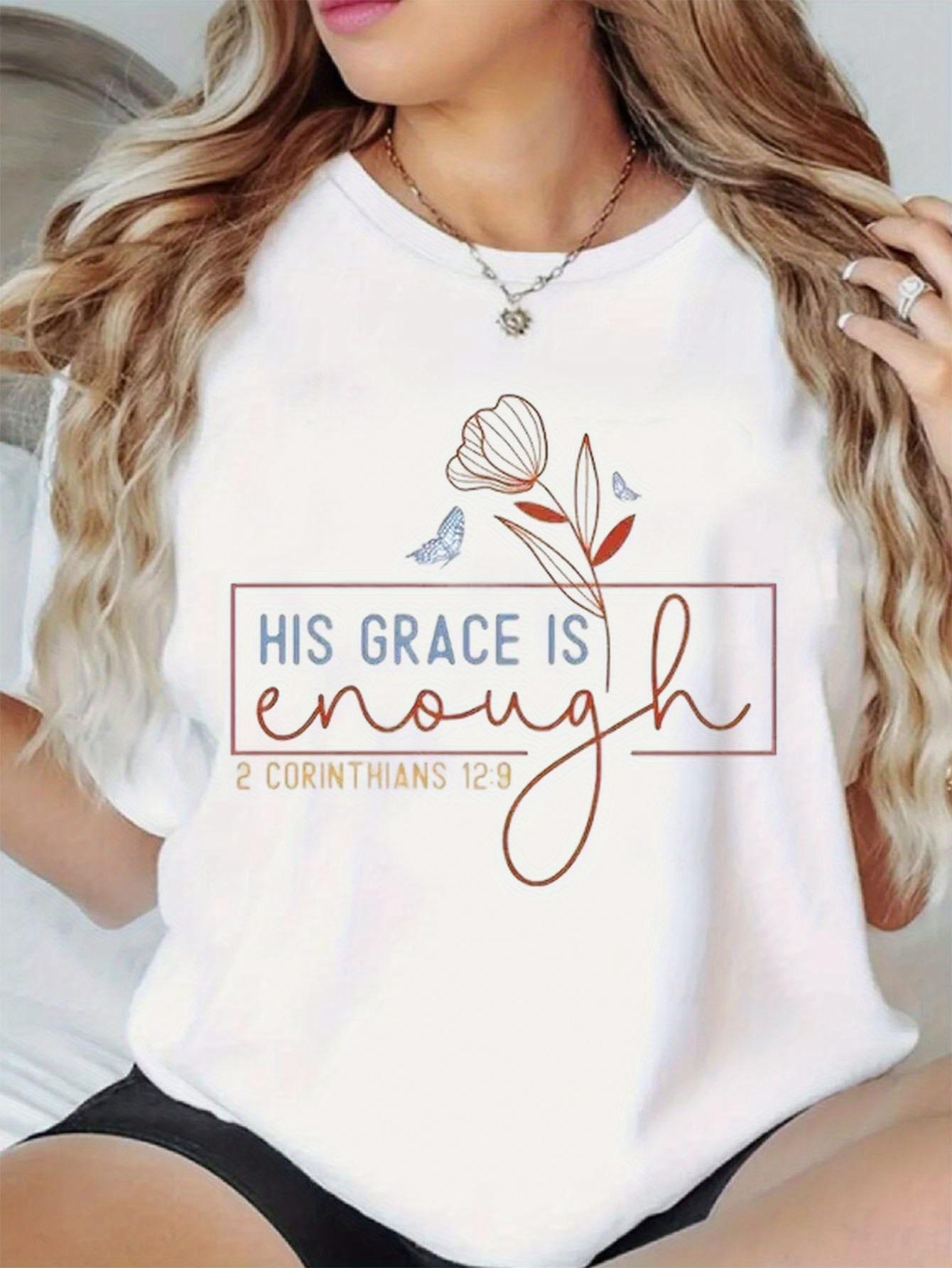 

Women s Casual Short Sleeve T-Shirt - Soft Stretch Round Neck Top with Letter Print, Machine Washable Regular Fit for Spring/Summer Daily Wear, 4XL білий