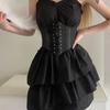 Vintage Slim Elastic High Waist Belt Women Simple Black Lace-up Pu Corset Punk And Gothic Curve Shaper Slimming Waist Belt New