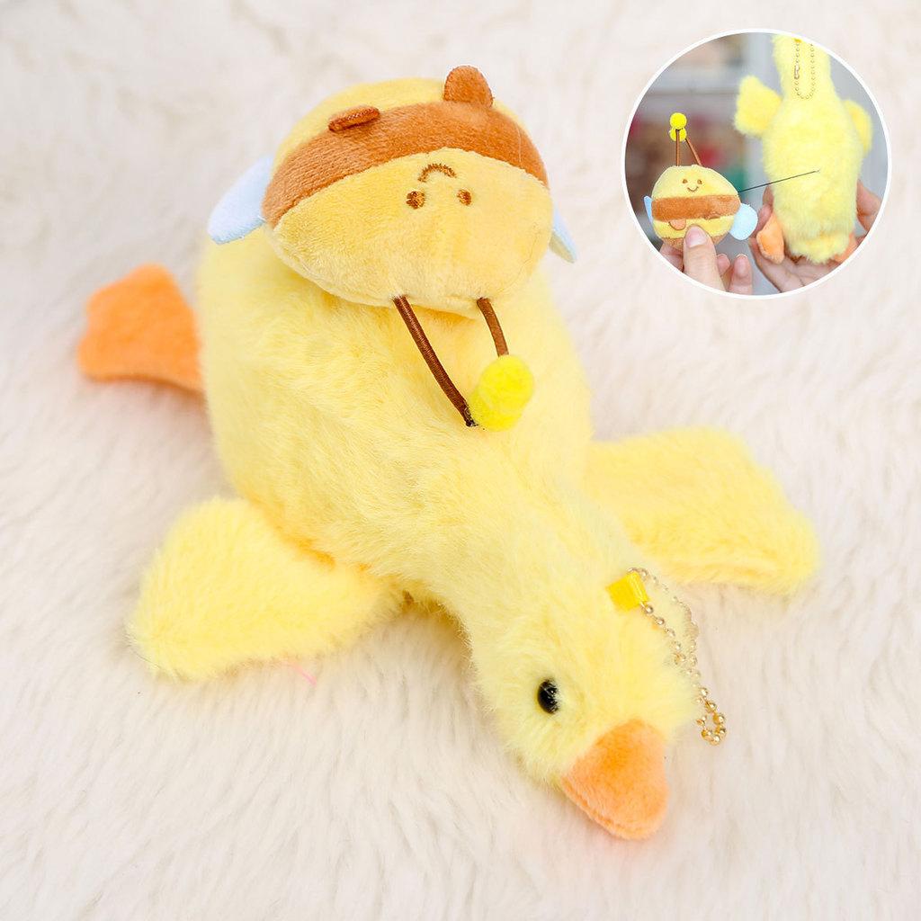 Plush Duck Keychain With Pullopen Lobster And Animal Design For Kids Gift