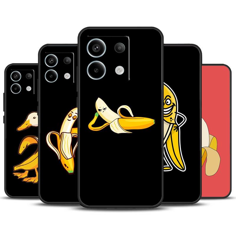 Memes Cartoon Funny Banana Phone Case For Redmi Note 12 13 Pro Plus 9 10 11 Pro 9S 10S 11S 12S Redmi 10C 12C 13C Cover